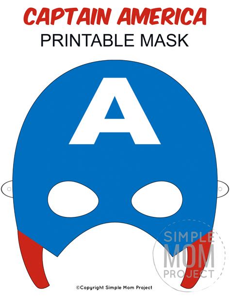 Free Printable Captain America Mask Template | Captain america mask ...