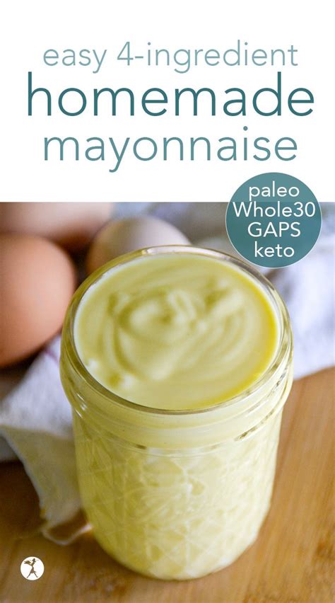 Easy 4-Ingredient Homemade Mayonnaise :: paleo, GAPS, keto