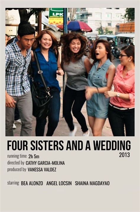 minimal polaroid movie poster for four sisters and a wedding Cathy ...