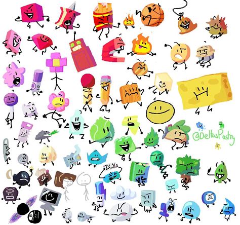 Felt cute! Drew the entire BFB/TPOT cast in MSpaint. | Object Shows Amino