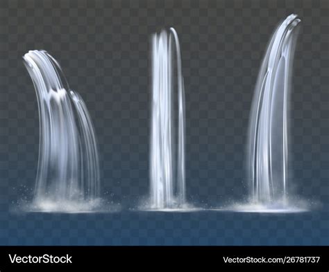 Waterfall cascade realistic water fall streams set