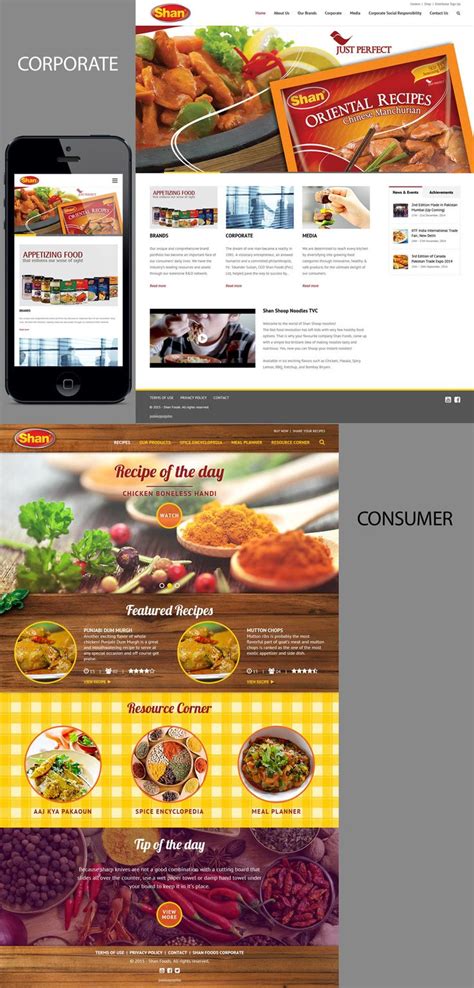 an image of a restaurant website design