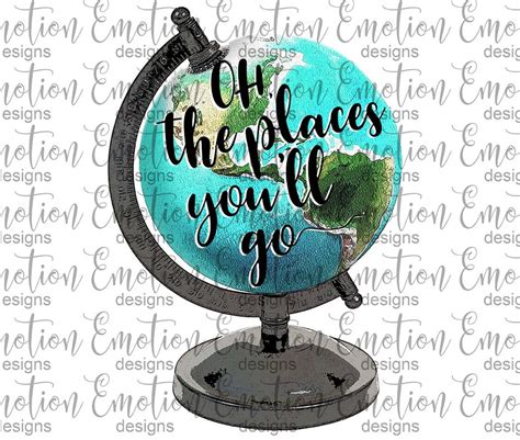 Oh the Places You'll Go Clipart, Instant Download, Sublimation Graphics ...