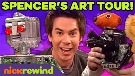 Every Weird Spencer Art Creation Ever! 🤖🔨 | iCarly Art Tours, Icarly ...