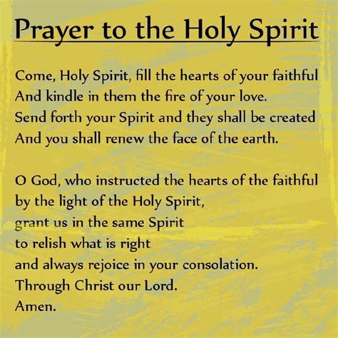 This is a prayer to the Holy Spirit from Dominican Sisters of ...