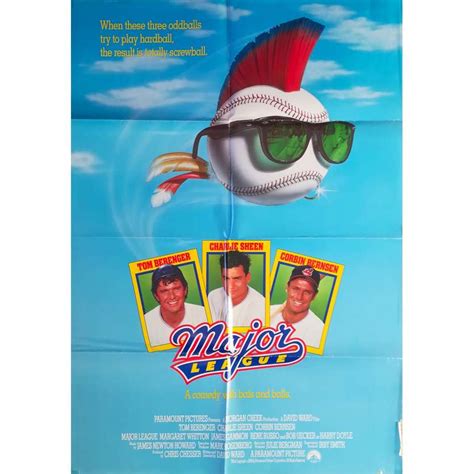 MAJOR LEAGUE US Movie Poster - 27x40 in. - 1989