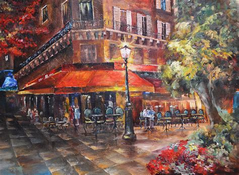 Cafe In Paris Painting by Julia Pankova