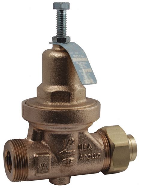 APOLLO Water Pressure Reducing Valve: Std, Lead Free Bronze, 3/4 in ...