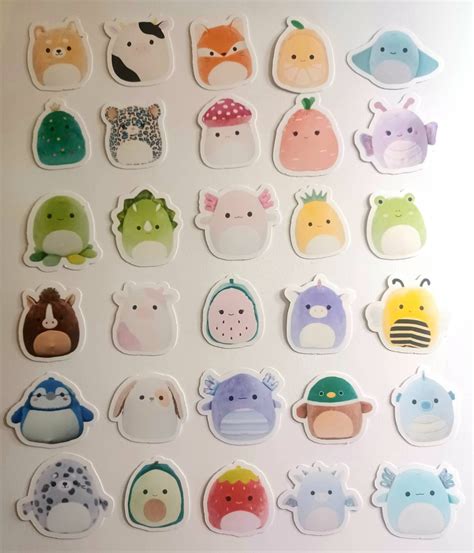 Squishmallow 30pc Sticker Set Kids Stickers Squishmallow - Etsy UK