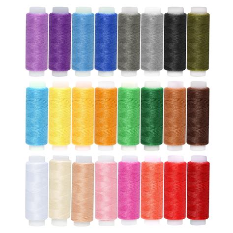 24 Colors Assortment 200 Yards Sewing Thread for Hand and Machine ...