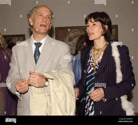 Bella Freud, daughter of artist Lucian Freud, with actor John Malkovich ...