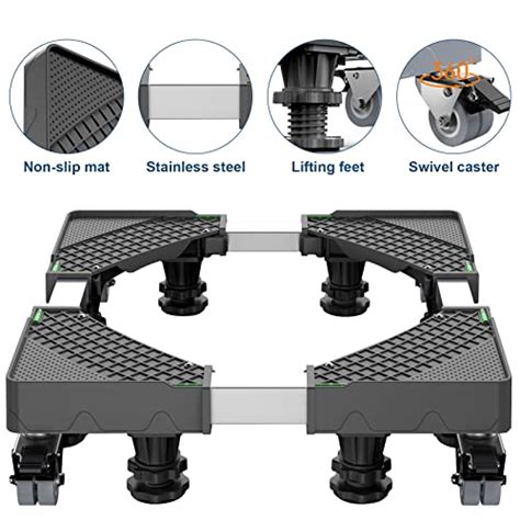 Upgrade Fridge Stand Mobile Base with 8 Locking Wheels and 4 Strong ...