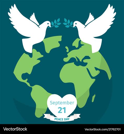 International peace day poster Royalty Free Vector Image