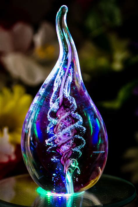 Cremation Glass Art Ornament - nolyutesa