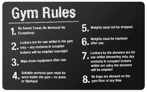 Gym Rules Gym Etiquette