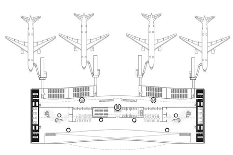 Airport Terminal Design Drawing - Cadbull