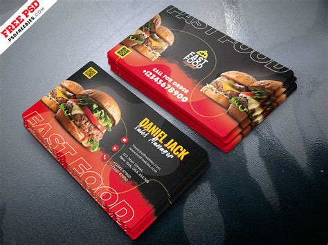 Restaurant Fast Food Business Card PSD | PSDFreebies.com