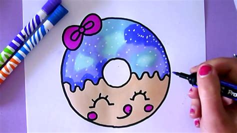 HOW TO DRAW A CARTOON DONUT : EASY DRAWING FOR KIDS - YouTube