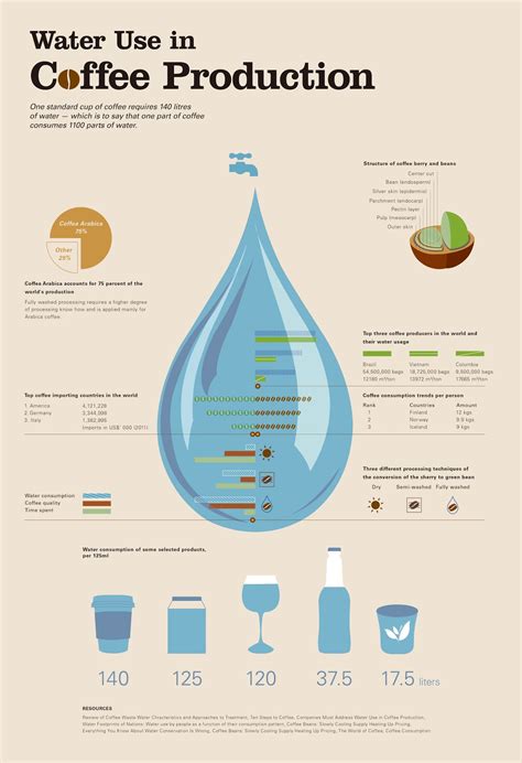 Quentin Li: Water Use in Coffee Production Infographic Design