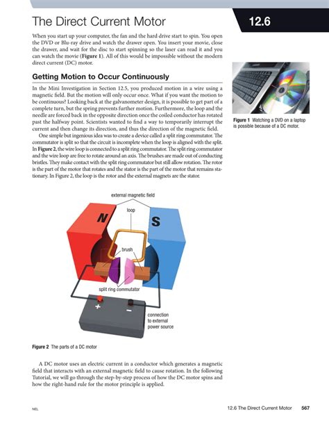 12.6 The Direct Current Motor
