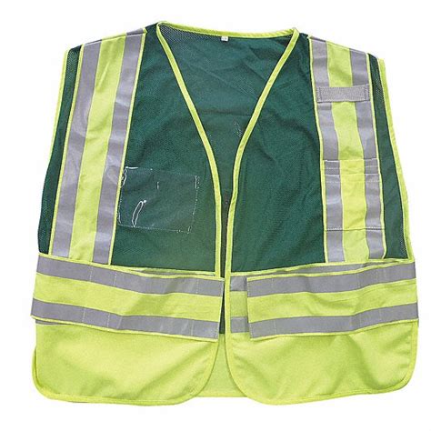 CONDOR, Green, Polyester, Public Safety Reflective Vest - 24Y975|24Y975 ...