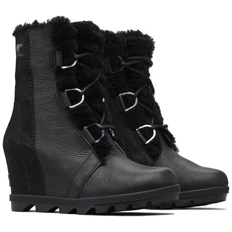 Sorel Joan Of Arctic Wedge II Shearling Lux Black | Dressinn