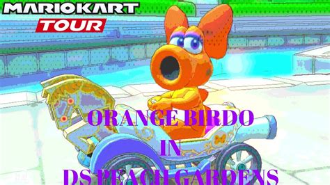 Mario Kart Tour - Orange Birdo in DS Peach Gardens - YouTube