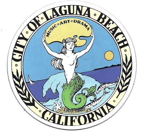 Laguna Beach, CA old City logo | City logo, Laguna beach california ...