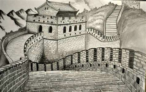 Great Wall Of China - Drawing Skill