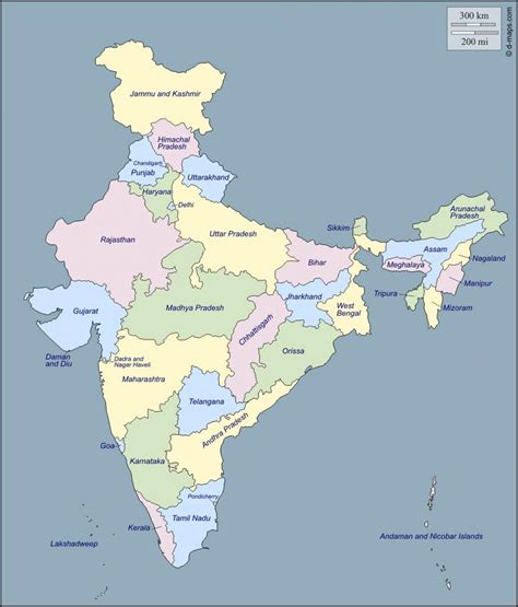 Map of India with states name - India map with names of states ...