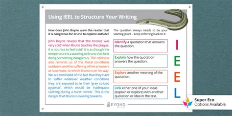 Structured Paragraph Writing Examples: IEEL Poster | Beyond