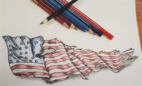 Old Glory | Flag drawing, American flag tattoo, Flag tattoo