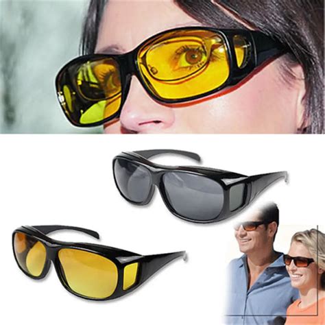 HD Yellow Lens Glasses Driving Sunglasses fashion anti uv Night Vision ...