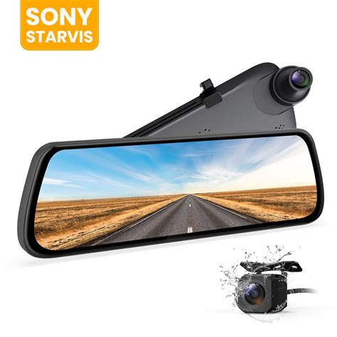 Mirror Dash Cam with Sony IMX Sensor Night Vision, Dash Cameras Front ...