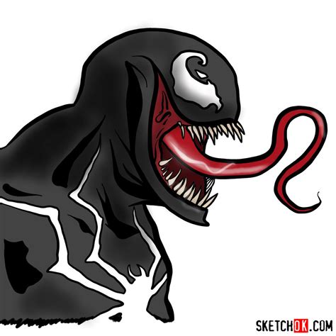 Venom Head Drawing - Venom Dragoart | Klasrisase