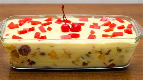 FRUITS CUSTARD TRIFLE RECIPE l How to Make Custard Trifle l Easy ...