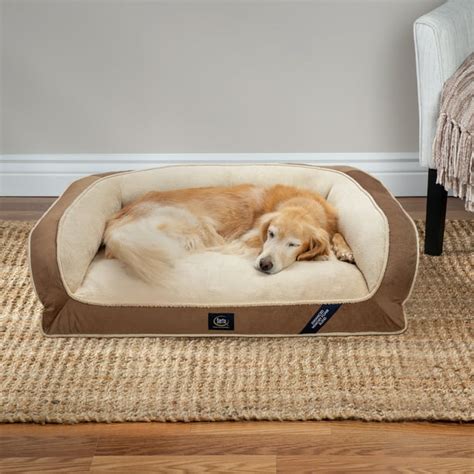 Serta Memory Foam Couch Pet Dog Bed, Large, Color May Vary - Walmart ...