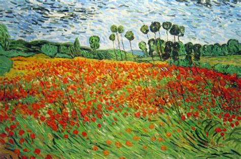 Field With Poppies Painting by Vincent Van Gogh Reproduction ...