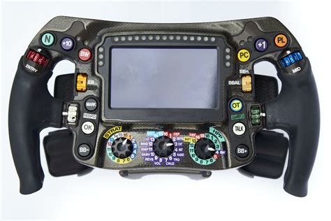 The steering wheel in an F1 race car requires fighter jet components ...