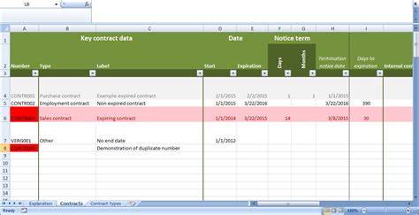 Exemplary Contract Tracking Excel Template Bookkeeping Business Plan ...