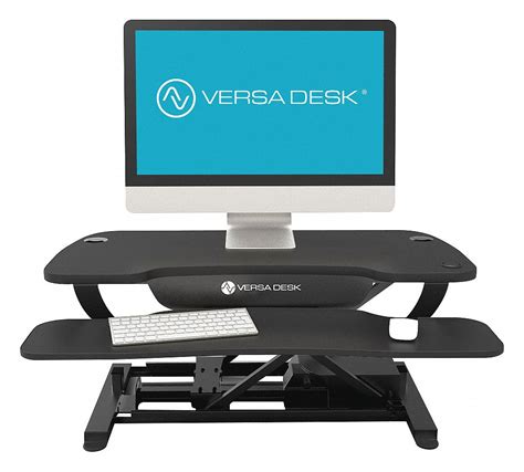 VERSA PRODUCTS Electric Adj Desk Converter, 36" W, Blk - 52JD85 ...