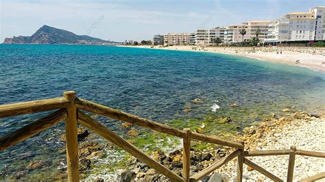 A Bright Day At Altea Villages Cap Negret Beach Photo Background And ...