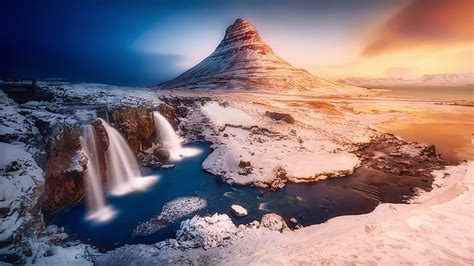 HD wallpaper: kirkjufell, kirkjufell waterfalls, kirkjufell mountain ...