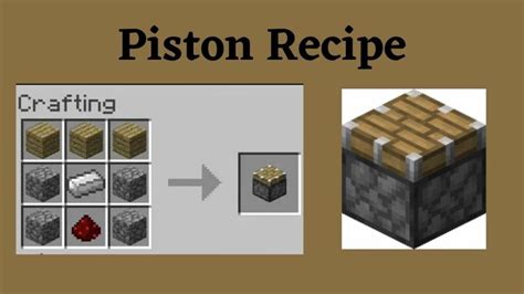 Minecraft Sticky Piston Recipe