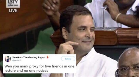 No-confidence motion: Rahul Gandhi’s wink in Parliament triggers meme ...