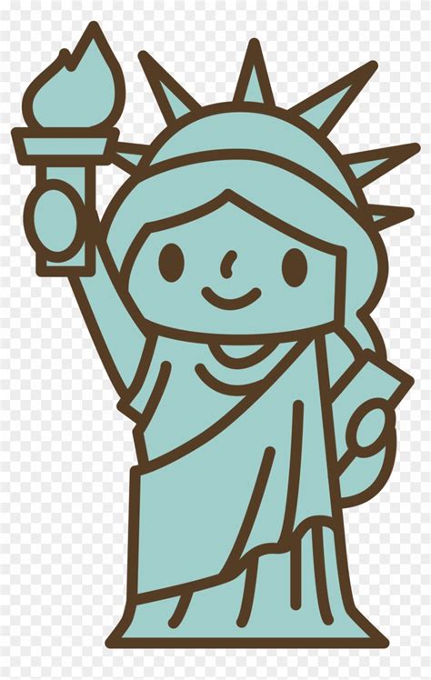 Download 495 X 750 1 - Estatua De La Libertad Dibujo Clipart Png ...