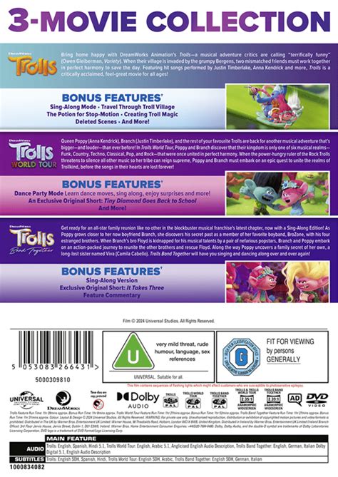 Trolls: 3-movie Collection | DVD Box Set | Free shipping over £20 | HMV ...