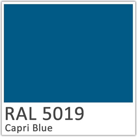 Capri Blue Polyester Flowcoat - RAL 5019