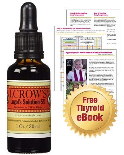 Buy J CROWS Lugols Iodine Solution 5 Percent, Thyroid Support Iodine ...