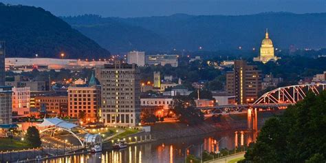 Charleston at night | Charleston, WV | Skyline, Kanawha county, West ...